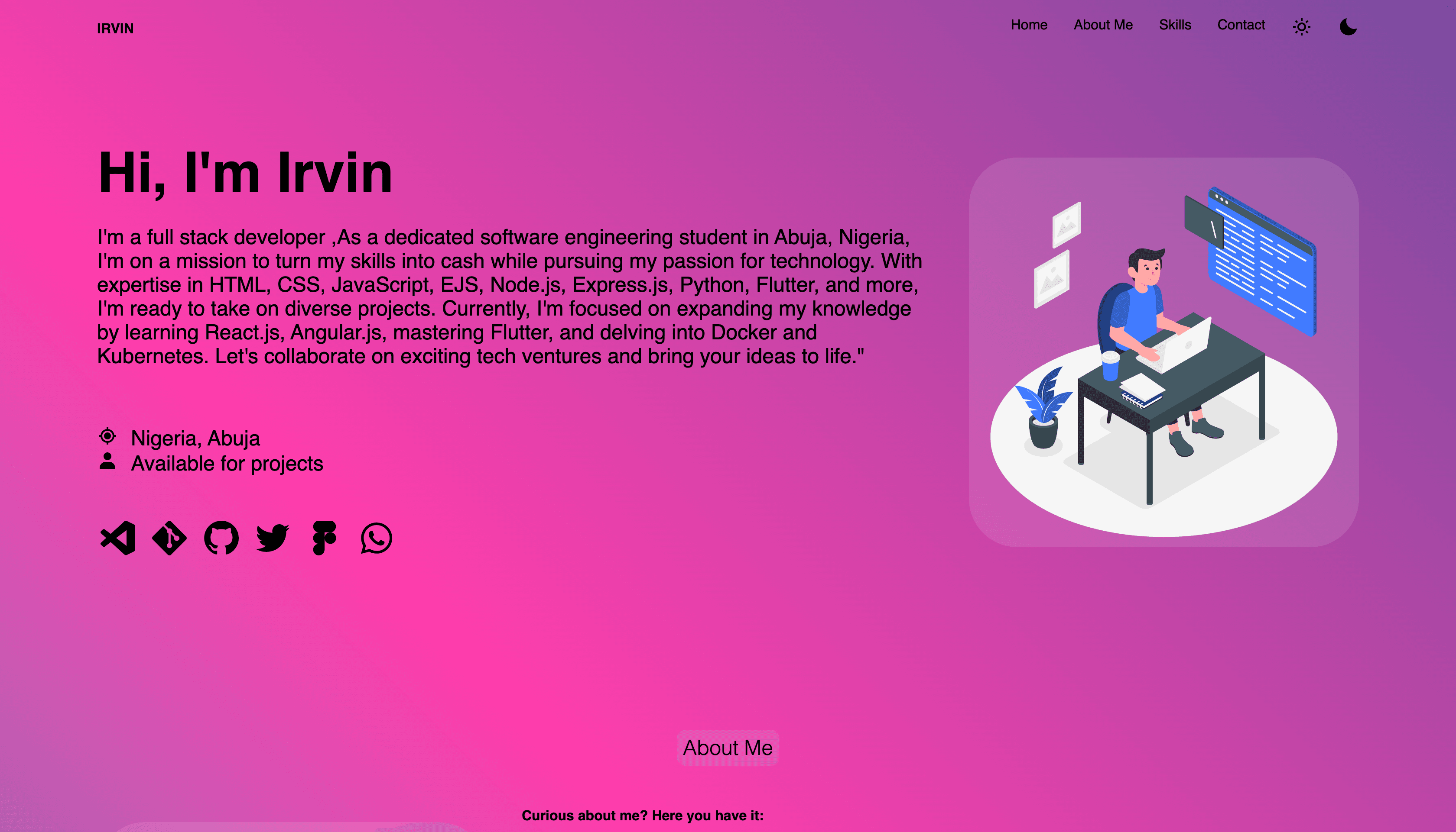 Portfolio v1 screenshot